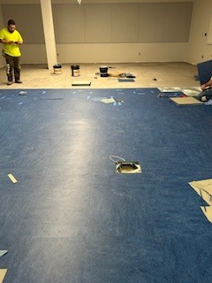 Blue Flag Room tile install